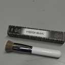 Keshima Foundation Brush Flat Top Kabuki - Premium Foundation Brush for Liquid Makeup, Cream, and Powder - Buffing, Blending, and Face (Regular Size, White)