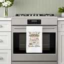 Rustic Rose Floral Grandma Kitchen Towels, Grandma Grandmother Birthday Gifts from Grandkids, Vintage Cottagecore Grandmother Decorative Dish Tea Hand Towels for Kitchen, 16x24 Inch