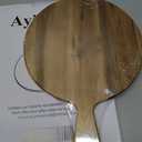 Acacia Wood Cutting Board with Handle Wooden Chopping Board Round Cutting Boards for Kitchen Decor Large Charcuterie Board Tray Teak Meat Cheese Board Bread Serving Platter Butcher Block Pizza Board