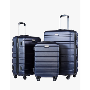 Coolife Luggage 3 Piece Set Suitcase Spinner Hardshell Lightweight TSA Lock