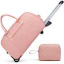 Rolling Duffle Bag with Wheels, Duffle Bag for Travel Women Carry On Luggage Wheeled Overnight Weekender Bag 20"/10.2"/13"(L*W*H)