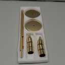 Gold Taper Candle Holder Set of 6, Brass Gold Tall Candlestick Holders, Metal Vintage Candle Stickers Long Holder Set, Pillar Decorative Candle Holder Fits 3/4 Inch Candle