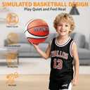Silent Basketball Size 7 with Fabric Cover, 600g Airless Basketball for Quiet Dribbling and Indoor Training, Pro PU Foam Ball for Adults and Children, Ideal Gift for Birthdays or Christmas