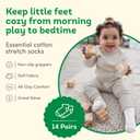 Fruit of the Loom Baby & Toddler Grow & Fit Flex Zones Cotton Stretch Socks - Unisex, Girls, Boys
