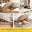 Dyna-Living 1.96FT Bed Lift Mechanism 48.5LBS Load Capacity RV Bed Lift Kit | Platform Hydraulic Bed Lift Mechanism, Gas Spring Storage Bed Lift Kit for Tatami Bed, Sofa Bed, Half-open Small Storage Bed