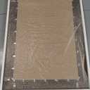 YOSHOOT Rustic Wooden Framed Wall Mirror, Natural Wood Bathroom Vanity Mirror for Farmhouse Decor, Vertical or Horizontal Hanging (40"L x 30"W, Brown)