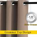 NICETOWN Blackout Curtains 90 inches Long for Bedroom - Grommet Light & Heat Blocking Window Treatments Soundproof Drapes for Living Room (2 Panels, W52 x L90, Cappuccino)