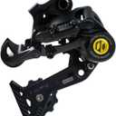 Box Four 8 Speed X-Wide Rear Derailleur Bicycles MTB Hanger Non-Direct Mount for Mountain Bike, Cycling Finished Matte Onyx Sealed Bearing Pulleys | Black