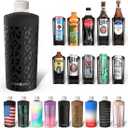 Frost Buddy Universal XL Can Cooler - Fits All - For 12, 16, 20, and 24 ounce Bottles - Insulated Double-Walled Stainless Steel (Blackleopard)