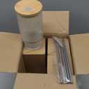 Iced Coffee Cups with Lids 4 Pcs - 16 OZ Glass Cups with Lids and Straws, Reusable Ice Coffee Tumbler, Clear Ribbed Drinking Glasses for Matcha, Smoothie, Ice Tea, Lemonade