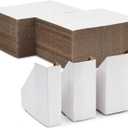Bright Creations Picture Frame Corner Protectors - 100 Pack, White, Fits 1-2.2 in Frames - Moving Supplies & Cardboard Corners for Packing Artwork, White