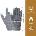 Yookat Winter Warm Touch Screen Gloves Womens Thermal Cable Knitted Fleece Lined Thick Winter Gloves for Cold Weather