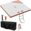 Inflatable Floating Dock Air Dock Platform 6ft/8ft/10ft Non-Slip Inflatable Water Swim Mat Floating Island Raft for Pool Lake Beach Ocean Fishing Relaxing