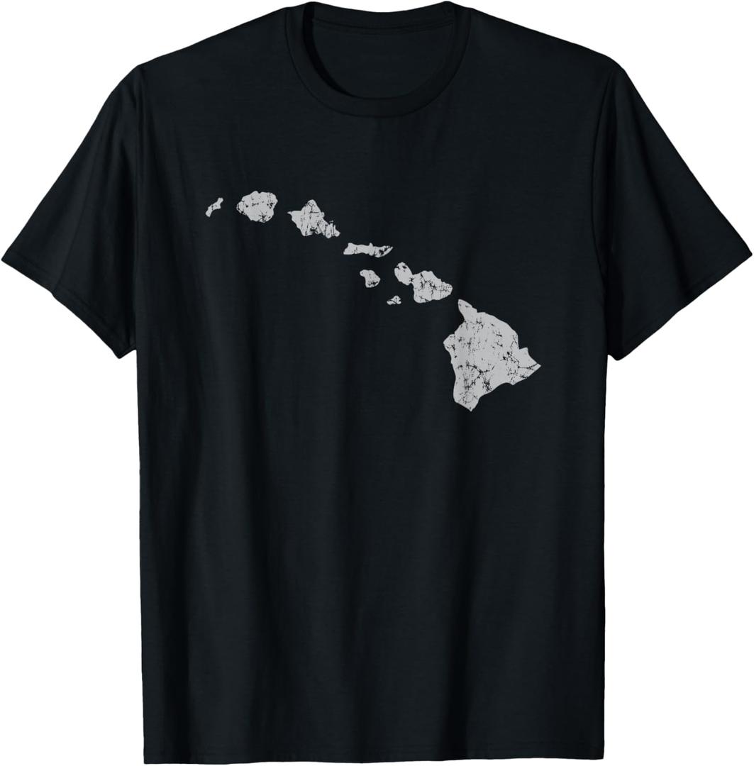 Hawaiian Island Chain Retro T-Shirt, S