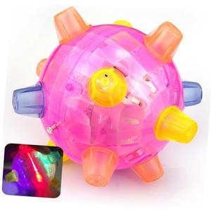 Yardwe Jump Ball Toys Musical Light up Bouncing Ball for Kids with Colorful Antennae and Dancing Lights, Plastic Jumping Toy for Indoor Party Fun