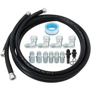 6AN 70" Transmission Cooler Hose Fitting Kit For GM Chevy 1996-2021 4L80E, For Ford C4-C6-AOD, For Turbo 350/400/200-200R4/700R4 4L60 4L60E 4L65E