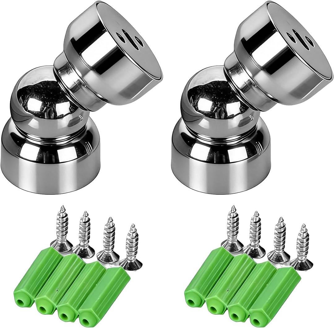 2 Pcs Stainless Steel Magnetic Door Stopper - Heavy Duty Magnetism Door Holder for Bedroom, Bathroom, Kitchen, Home Office