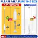 4-Pack AJK72909308 4902FA1665W Washer Suspension Rods, 25.2 Inch Compatible with LG Ken-more Top Loader Washing Machine, Fit for WT5001CW WT5101HV WT5101HW WT5101HV WT1101CW 79629002010 79629272000