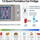Alpicool C12PT Portable Car Freezer Cooler, 12 Volt Car Refrigerator, 12 Quart Fast Cooling, with 12/24V DC and 100-240V AC for Outdoor, Camping, RV, Truck (Black&Grey)