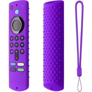 Silicone Cover Compatible with Fire TV Stick (3rd Gen) Remote Firestick Remote Cover for Firesticksticktv Silicone Protective Case Sleeve(Purple) (Purple)