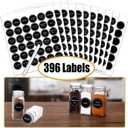 SWOMMOLY Spice Rack Organizer with 36 Empty Square Spice Jars, 396 Spice Labels with Chalk Marker and Funnel Complete Set, for Countertop, Cabinet or Wall Mount, Black