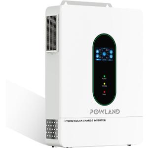 POWLAND 12000W Solar Hybrid Inverter 48V DC to 120V-240V AC Single Phase Split Phase Power Inverter,Built in 200A MPPT Charge Controller,Solar Inverter Work with 48V LiFePO4/Lead Acid, UL1741
