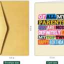 Chenive Funny Birthday Card for Dad Mom, Dad Birthday Card, Mom Birthday Card, Happy Birthday Card for Parents from Kids Son Daughter