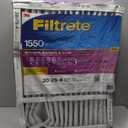 Filtrete 20x25x4 Air Filter MERV 12, MPR 1550 Certified Asthma & Allergy Friendly 2-Pack, Fits Honeywell & AprilAire, AC Furnace HVAC Filters, Pleated Electrostatic (Actual Size 19.88x24.63x4.31 in)