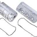 Engine Valve Cover Set with Gaskets (Front & Rear) FIT 2008-2017 Honda Accord Odyssey Pilot Ridgeline, 2012-2015 Acura TL RDX 3.5L V6, Replaces 12310-R70-A00 12310-R70-A10 12320-R70-A00