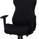 Deisy Dee Slipcovers Cloth Stretch Polyester Chair Cover for Reclining Racing Gaming Chair (Only Chair Covers) (Black)