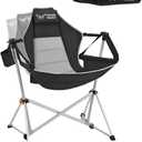 Hammock Camping Chair  Folding Swing Chair with Headrest & Cup Holder, 300 lbs Support, Breathable Mesh, Portable & Lightweight for Outdoor, Camping, Fishing, Patio & Travel