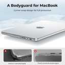 EooCoo Case Compatible with MacBook Pro 14 inch M5 2026 2025-2021 M4 M3 M2 M1 Pro/Max Chip, Crystal Clear Hard Shell, Easy to Install, Sturdy Laptop Protective Cover Case, Transparent
