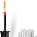 Drain Spade Shovel, Garden Drain Spade, Trenching Shovel, Woode D-Handle, Steel Y-Grip, 45 Inch Spade for Digging, Transplanting & Edging wih Replaceable Handle 