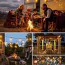 Brightown Outdoor String Lights, 50FT 15 Bulbs Shatterproof Patio Lights, IP65 Waterproof Dimmable Hanging Connectable LED Outdoor Lights for Backyard, Bistro, Porch, Deck, Balcony
