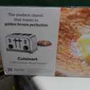 Cuisinart 4 Slice Compact Stainless Steel Toaster with Extra-Wide Slots for Bread, French Toast, Bagels & Pastries, Defrost & Reheat Functions, CPT-180P1, Brushed Stainless, Removable Crumb Tray