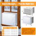 Insulated Window AC Cover for Inside with Side Pockets Blocks Drafts & Helps Save Energy | Waterproof, Machine Washable AC Unit Cover with Storage Bag (XL: 28*20*3.5inch)
