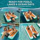 AWEMUFA Inflatable Floating Dock with Ramp  Inflatable Dock Floating Platform, Floating Island Mat Boat Float Lake Floats, Large Rafts Floaties for Adult Pool Ocean Beach Boat Parties, Size: 8ft x 6ft x 6"
