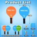 Paddle Ball Set - Funny Paddleball Rackets Game, Comfortable Anti-Slip Grip, Outdoor Sports Activity for Adults Games Yard Lawn Party Supplies, Blue Orange