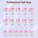 Misssix French Gel Nail Tips, 160Pcs French Tip Press on Nails Short Square, No Need to File Tips Pre-lasting, Fake Nails for Nail Art DIY 16 Sizes