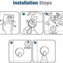 2 x Adhesive Hooks, Towel Hooks for bathrooms, Wall Hooks for Hanging Coat, Clothes, Robe, Heavy Duty Sticky Holder Waterproof Closet Hook (2 Pack)