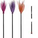 3 Pcs Halloween Witch Broom Plastic Witch Broomstick Broom Cosplay Props for Halloween Costume Haunted House Decoration, Masquerade Show Dress Up Dance Party Supplies