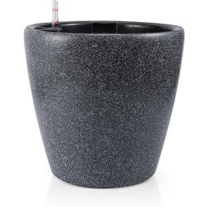 Dexceder 13x12 Self Watering Planter with Wheels Indoor Outdoor, Inner Pot Design, Thickened Large Floor Standing Flower Plant Pot with Water Level Indicator (Stone Matte)