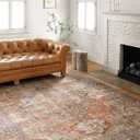 Loloi Loren Terracotta/Sky 5'-0" x 7'-6" Area Rug
LQ-15 Printed Approx. 5x8 Orange Living room Dining room Bedroom, Vintage Inspired, Timeless, Classic, Textured, Area Rug