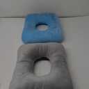 Sintuff 2 Pcs Sitting Donut Pillow for Tailbone Pain, Hemorrhoids, Bed Sores, Pregnancy, Pain Relief Seat Cushion Anti Decubitus Cushion Donut Shaped Postpartum Pillow for Home(Gray, Blue)
