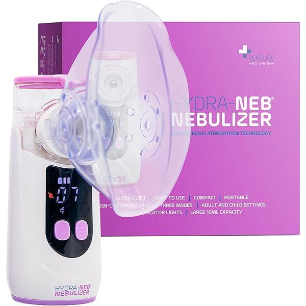 Nebulizer, Smart Digital Display Portable Nebulizer for Adults and Kids, Portable Nebulizer Machine for Breathing with Mouthpiece and Mask, Handheld Nebulizer