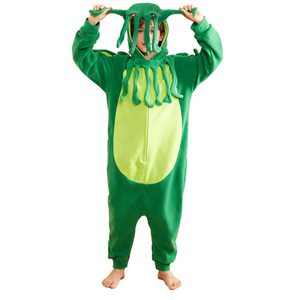 Unisex Kids Onesie Animal Costume Teens Halloween Cosplay Jumpsuit Novelty Christmas Outfit for Girls Boys Green M