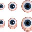 Veemoon 12PCS Halloween Horror Eyeball Wall Paste,Eyeball Balls Wall Stickers Murals for Halloween Window Clings Stickers (Blue1)