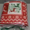 Christmas Runner Rug 2x5 Washable Rug for Hallway Kitchen Bedroom, Christmas Home Decor, Holiday Print Carpet, Low Pile Mat with Non Slip Backing, Red White Checkerboard