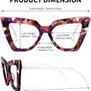 Zeelool Cat Eye Glasses for Women Frame with Non-prescription Clear Lens Pedley ZJGX581550 (Tortoise)