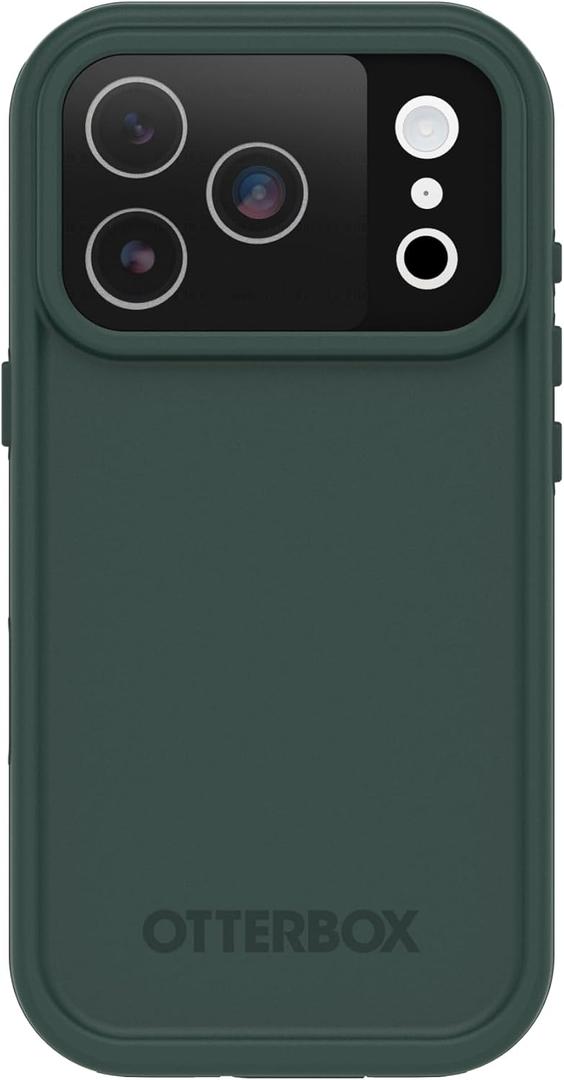 OtterBox iPhone 17 Pro FRĒSeries Waterproof Case - Submerge Green - Waterproof iPhone Case up to 2 Meters, IP68, Phone Case for Swimming/Snorkeling